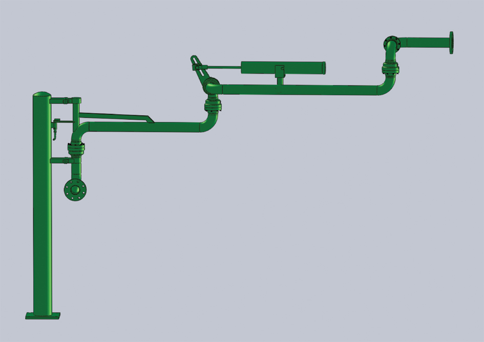江苏太仓客户定制采购的一批AL2503汽车底部卸车鹤管,已通过物流发往使用现场(图1)